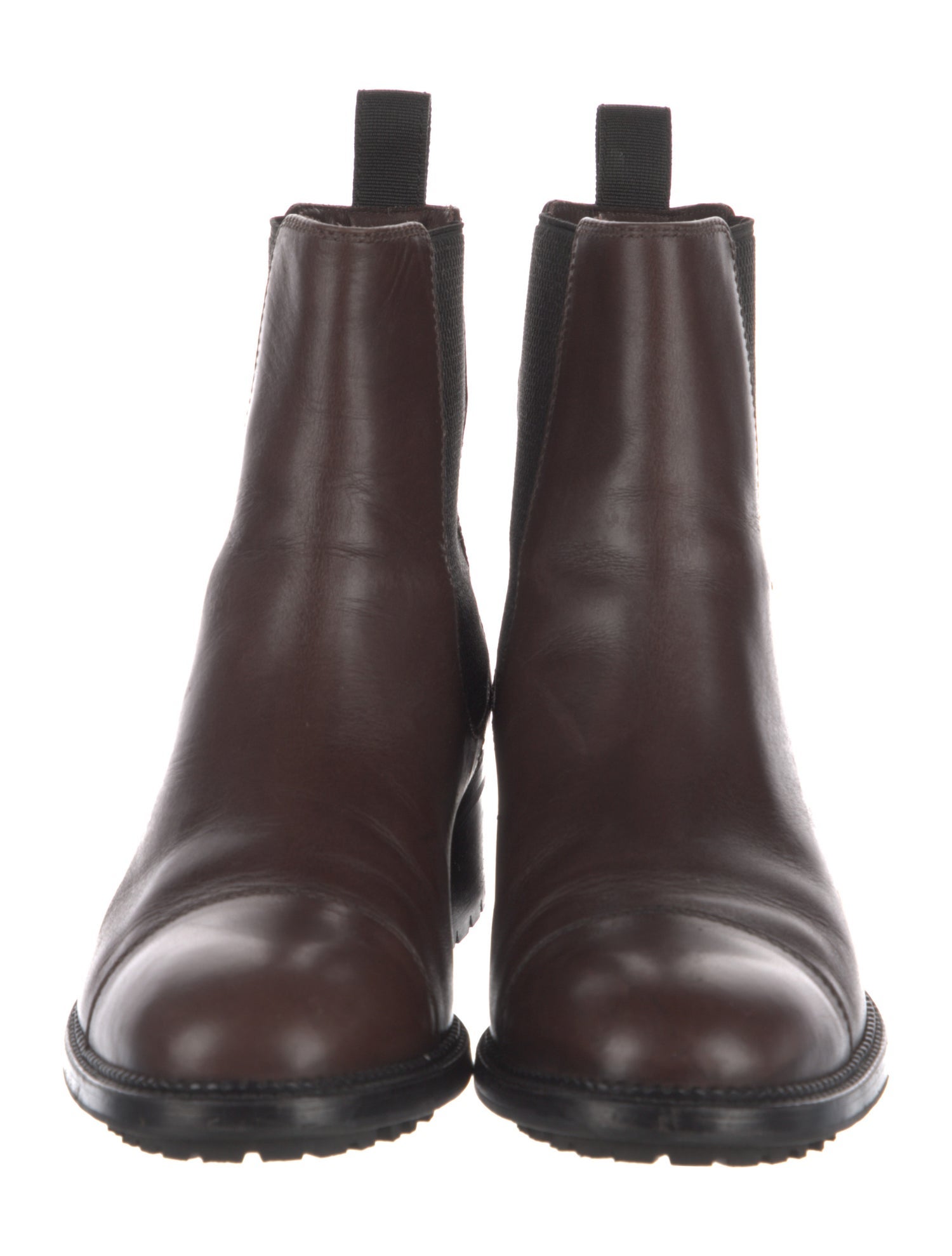 Chanel Interlocking CC Logo Leather Chelsea Boots